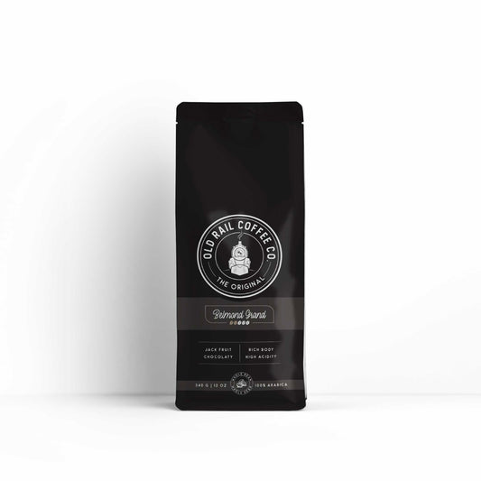 Belmond Grand Old Rail Coffee, Light Roast, 100% Arabica, Low Acidity, Whole Bean, 12 OZ / 340G