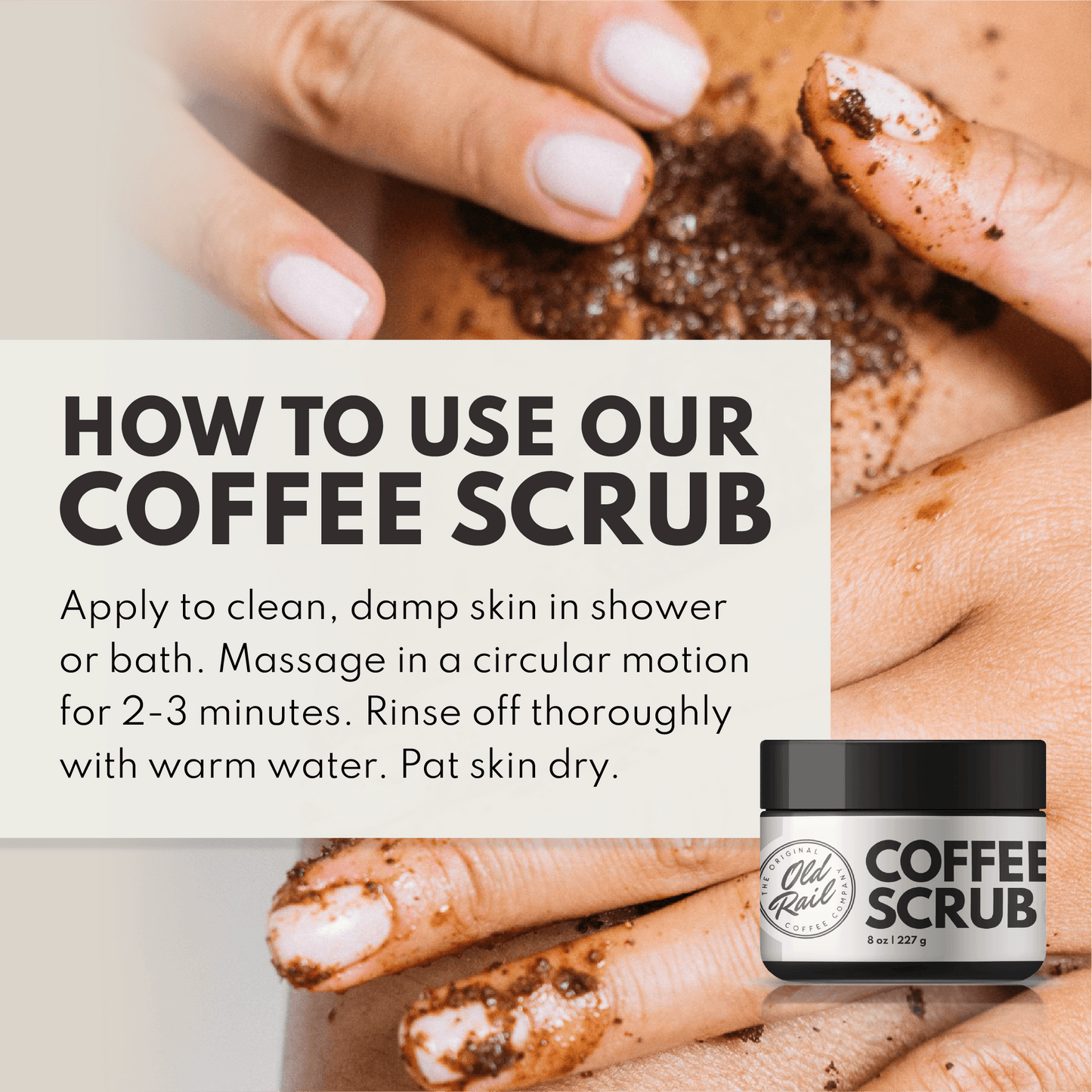 100% Natural Organic Arabica Coffee Scrub For Face & Body 8 Oz