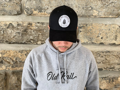 Old Rail Coffee Co Snapback, Black, Adjustable Snapback, White Patch, Represent your favorite Coffee Company