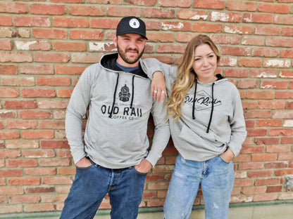 Old Rail Coffee Co Pullover Performance Hoodie, Represent your favorite coffee company, Hoodie, Grey, Mens, Womens